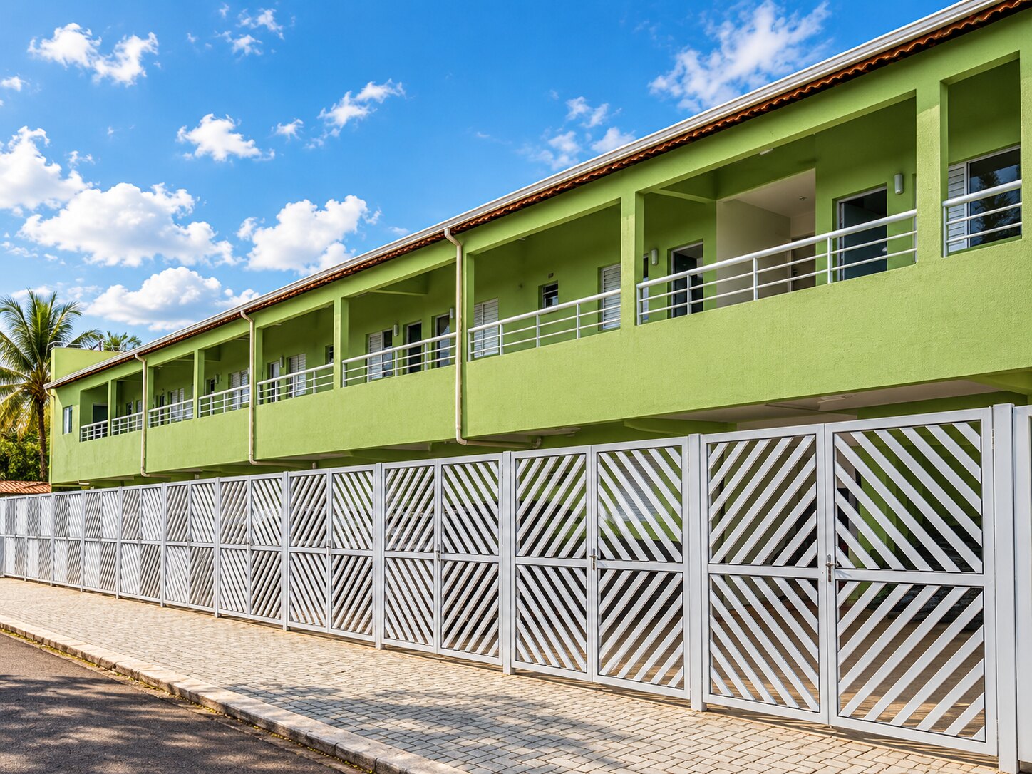 Fachada da Pousada Vila Real em Praia Grande