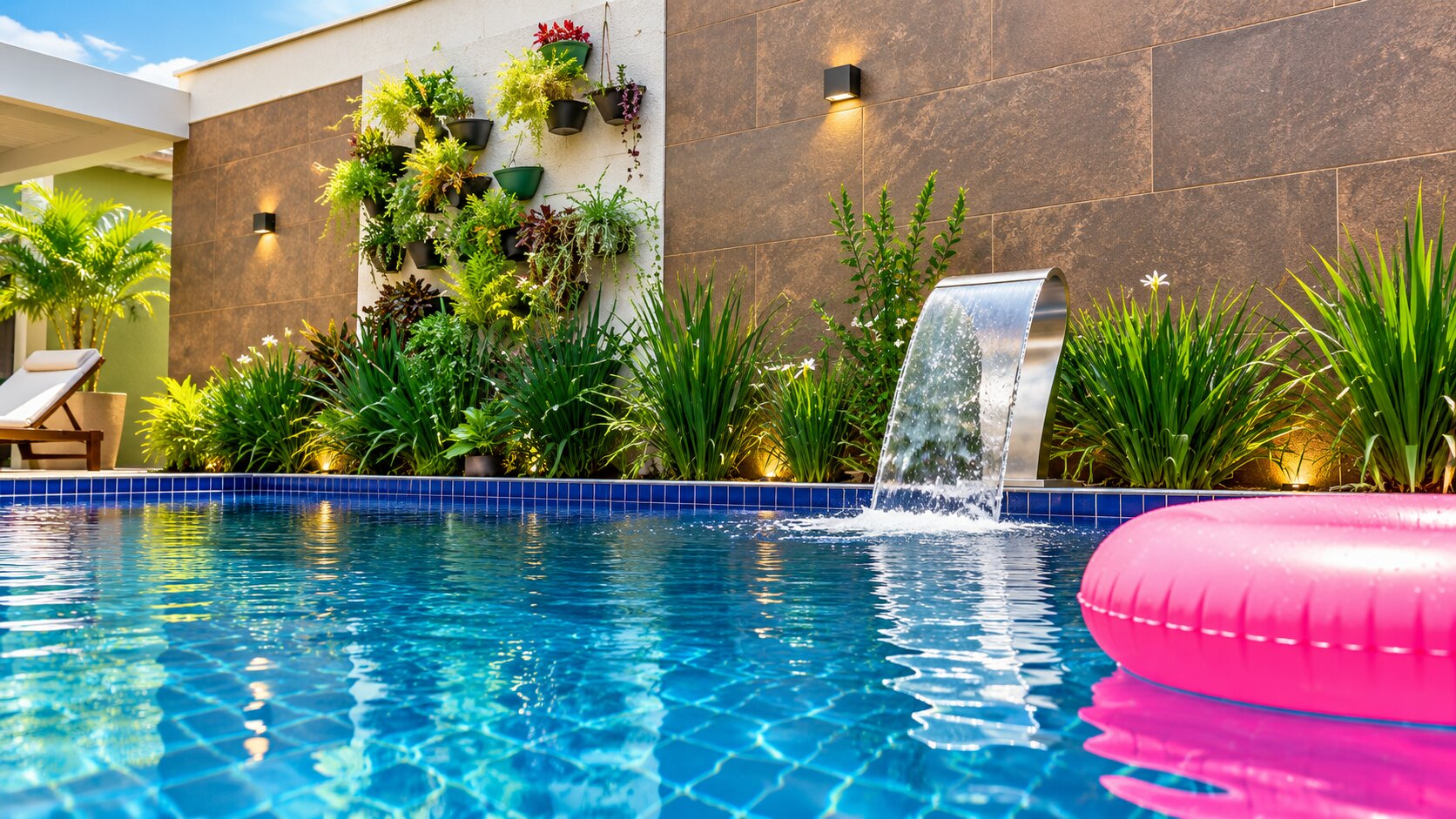Piscina e área de lazer da Pousada Vila Real